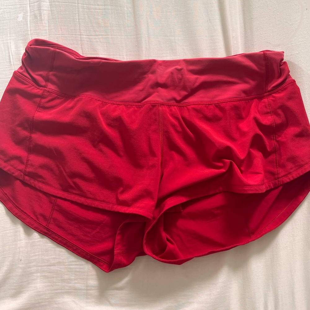 lululemon low rise red speed ups